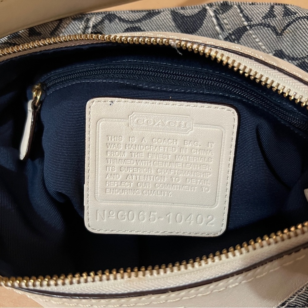 Coach | Signature Sufflette Denim Monogram Bleeker Shoulder Bag Purse G065-10402 - Picture 3 of 16